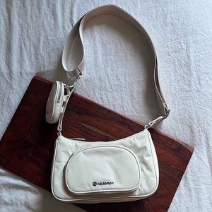 Lululemon white opal cross body with nano pouch